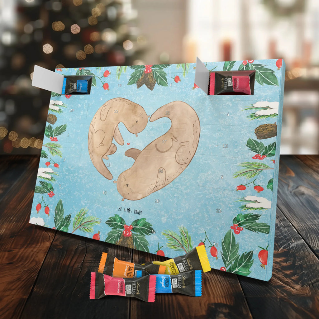 Chocolate advent calendar otter Heart mammal, predator, gifts for people in love, gift ideas for animal lovers, animal, aquatic animal, marten, otter gifts, water mammal, water, water animal, sea otter, animal lover, European otter, baby otter, heart, anniversary, love gift, life together, wedding day, proof of love, better half
