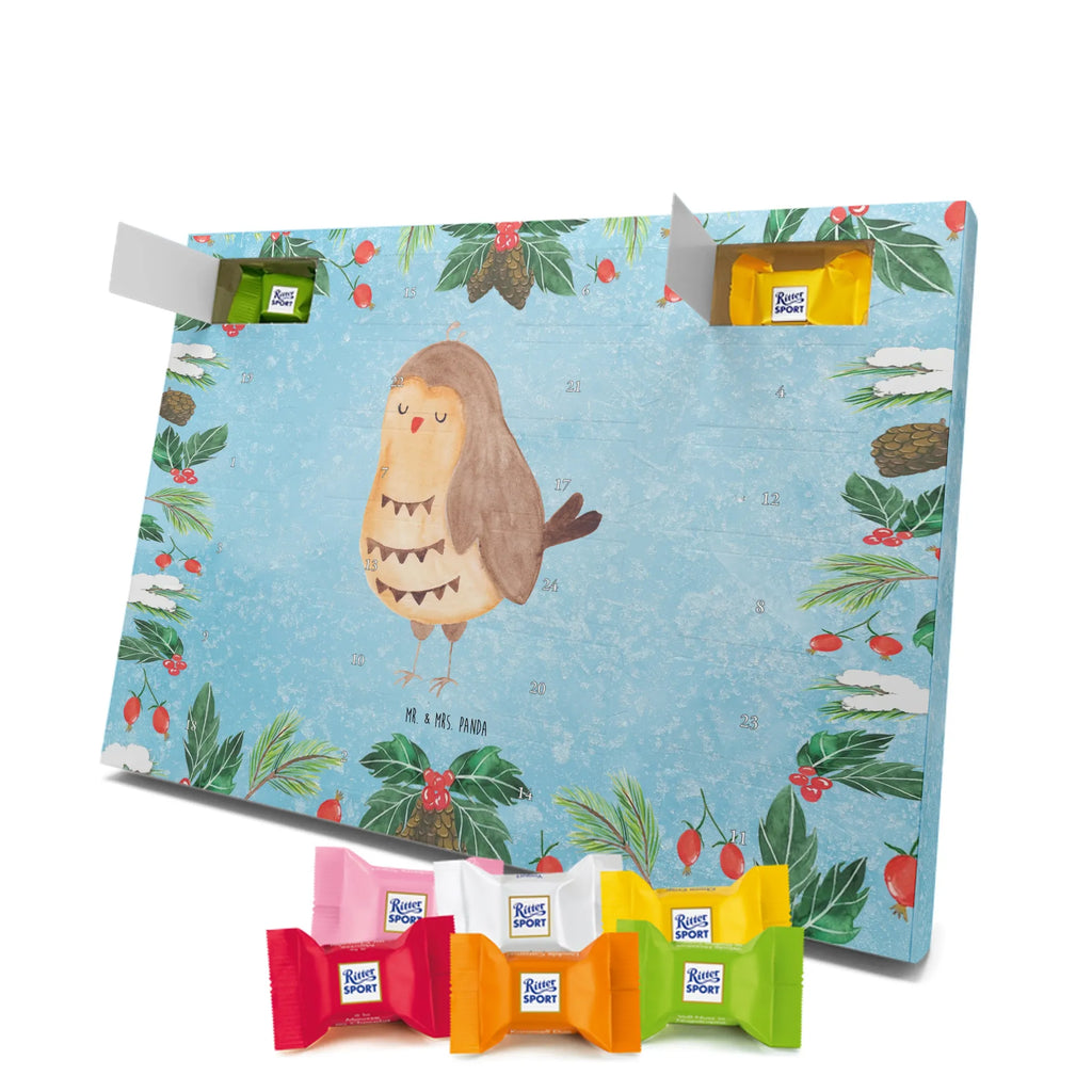 Chocolate advent calendar Owl Satisfied illustrated, nocturnal, romantic gift, gift ideas, birthday present, forest animal, bird, owl decor, Owl saying, Pun funny, Saying beautiful, Romantic, Owl deco, Wedding anniversary gift, Love saying