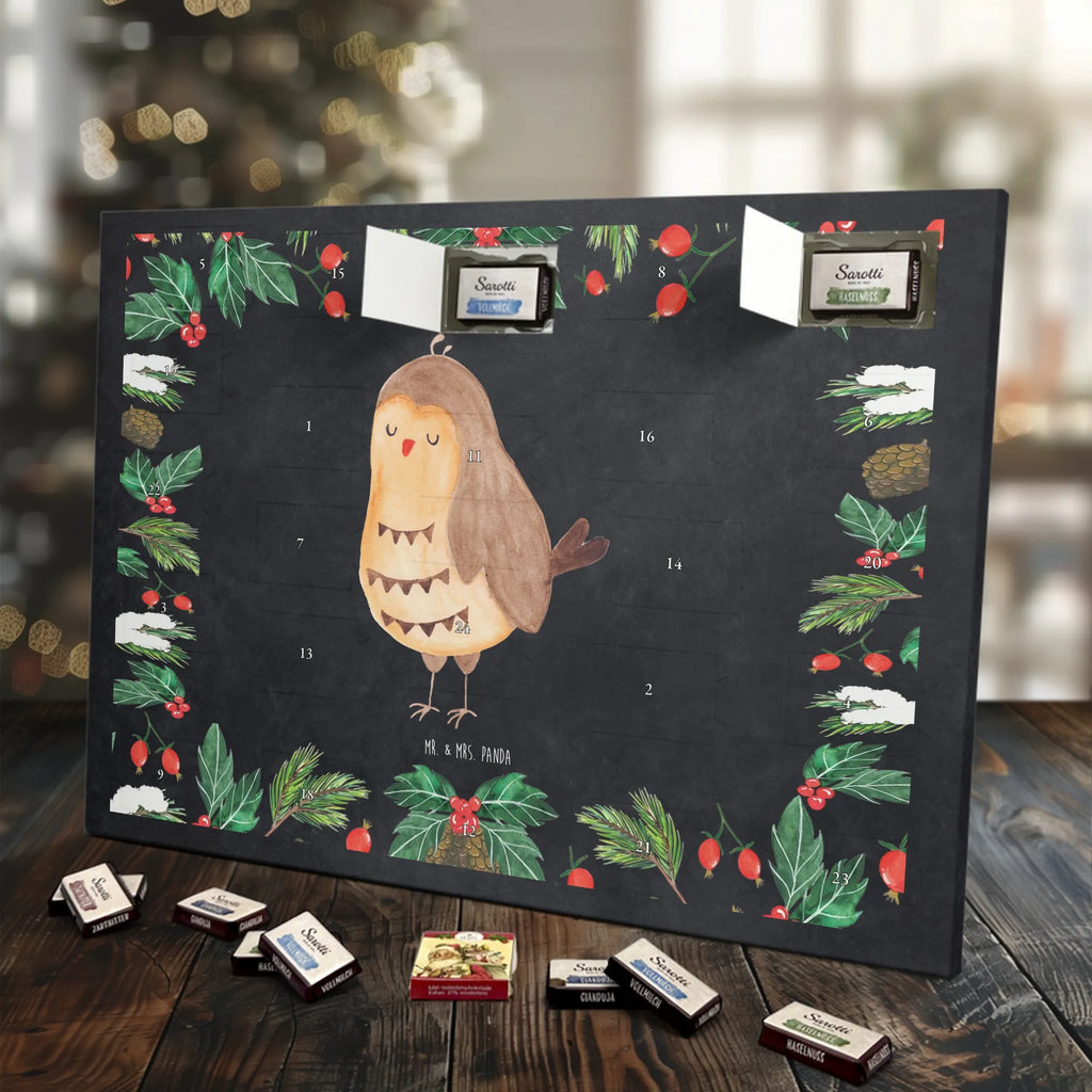 Chocolate advent calendar Owl Satisfied illustrated, nocturnal, romantic gift, gift ideas, birthday present, forest animal, bird, owl decor, Owl saying, Pun funny, Saying beautiful, Romantic, Owl deco, Wedding anniversary gift, Love saying