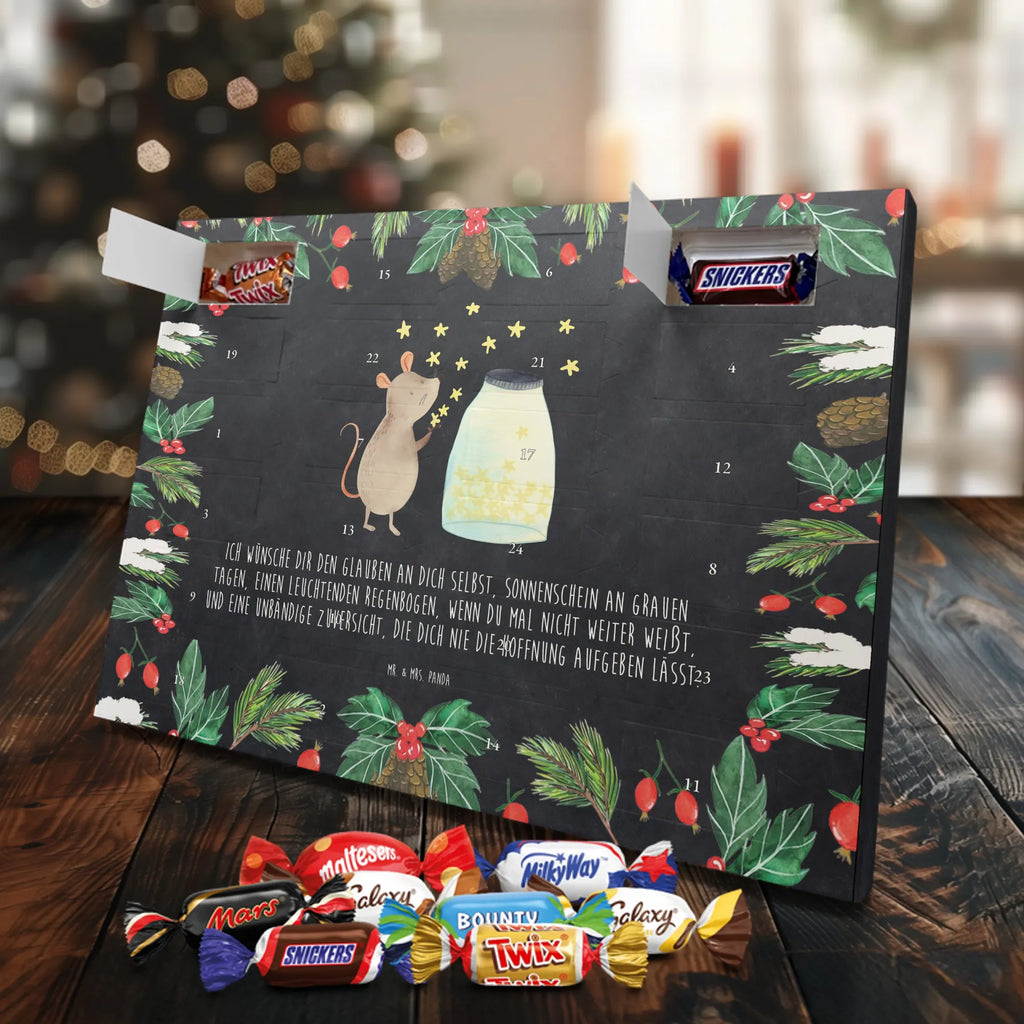 Chocolate advent calendar Mouse Stars gift ideas, gifts, small animals, good mood, cute, funny sayings, cute animal motives, hand drawn, special gifts, card, animal lover, birthday, Mouse, wish, baptism, child birthday, child, first child, stars, baptism gift, pregnancy, hope, birth