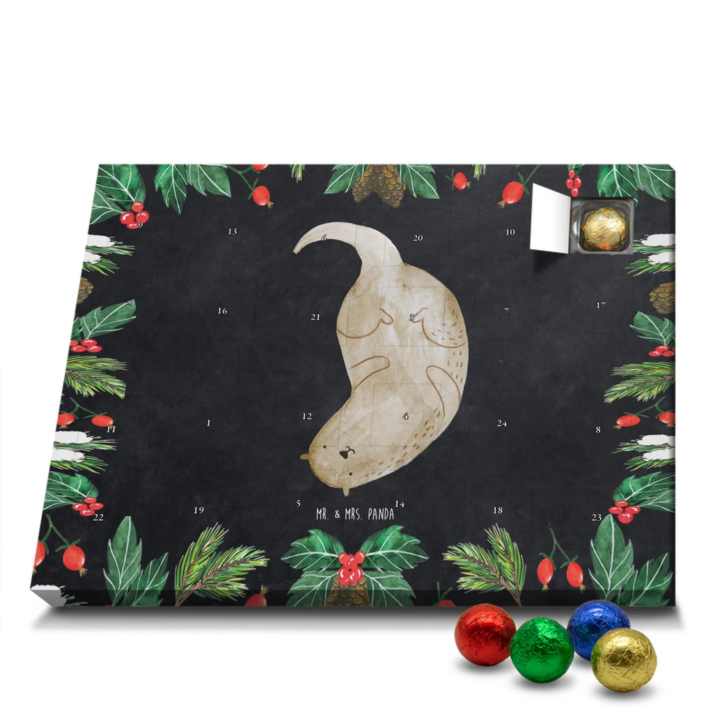 Chocolate advent calendar otter upside down mammal, predator, gifts for people in love, gift ideas for animal lovers, animal, aquatic animal, marten, otter gifts, water mammal, water, water animal, sea otter, animal lover, European otter, baby otter, Otter Sea Otter Lake Otter