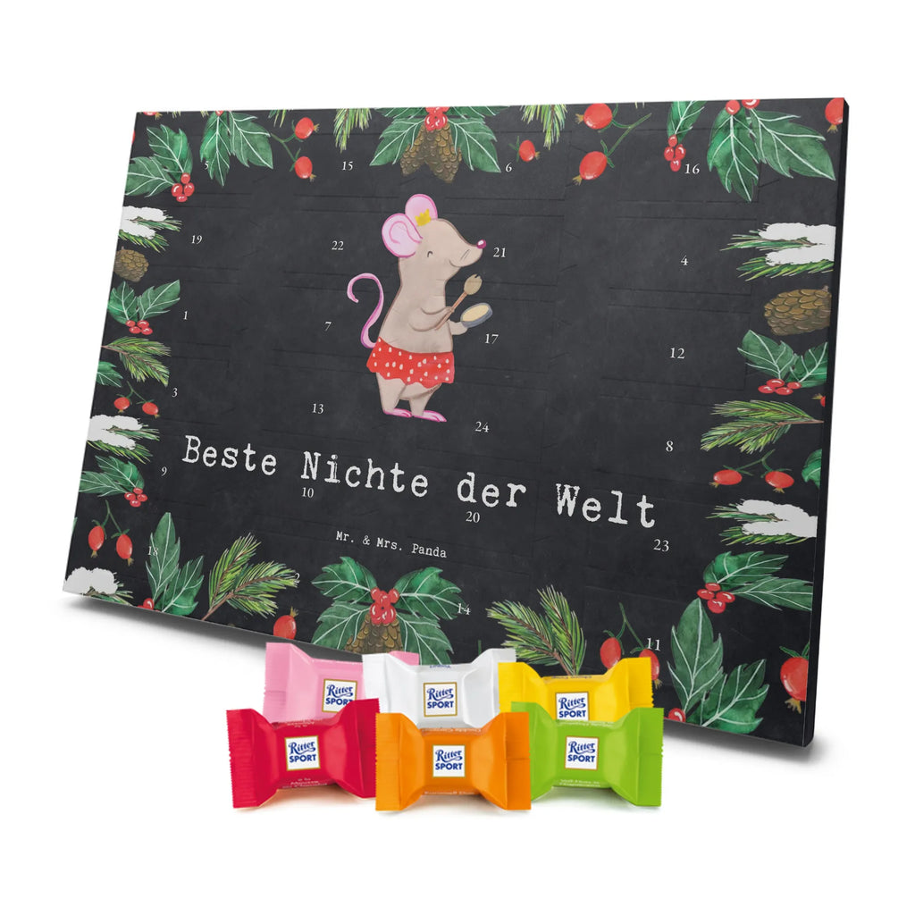 Chocolate advent calendar Mouse best niece in the world gift, birthday, gift idea, birthday present, giving, thank you, for, make you happy, gift tip, sister&#39;s daughter, godmother, uncle, christening, aunt, godchild, best, brother&#39;s daughter, godfather, Niece