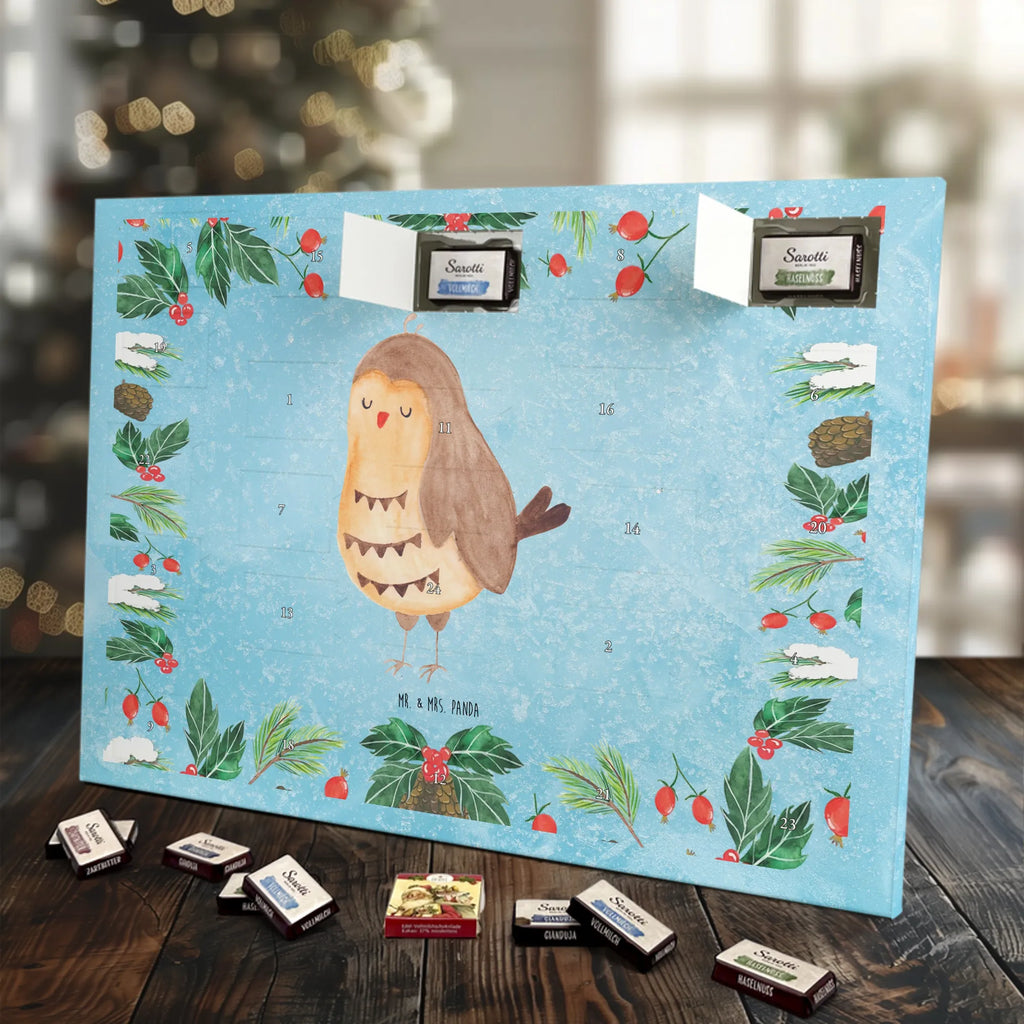 Chocolate advent calendar Owl Satisfied illustrated, nocturnal, romantic gift, gift ideas, birthday present, forest animal, bird, owl decor, Owl saying, Pun funny, Saying beautiful, Romantic, Owl deco, Wedding anniversary gift, Love saying