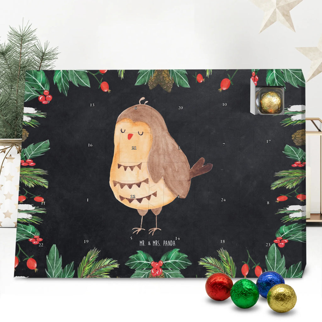Chocolate advent calendar Owl Satisfied illustrated, nocturnal, romantic gift, gift ideas, birthday present, forest animal, bird, owl decor, Owl saying, Pun funny, Saying beautiful, Romantic, Owl deco, Wedding anniversary gift, Love saying