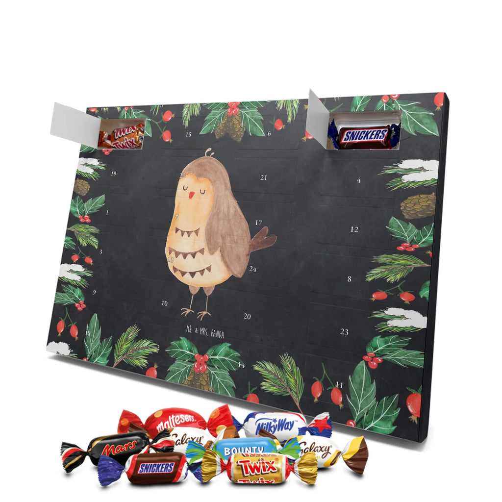 Chocolate advent calendar Owl Satisfied illustrated, nocturnal, romantic gift, gift ideas, birthday present, forest animal, bird, owl decor, Owl saying, Pun funny, Saying beautiful, Romantic, Owl deco, Wedding anniversary gift, Love saying