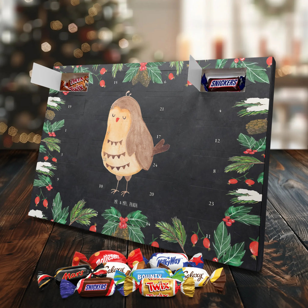 Chocolate advent calendar Owl Satisfied illustrated, nocturnal, romantic gift, gift ideas, birthday present, forest animal, bird, owl decor, Owl saying, Pun funny, Saying beautiful, Romantic, Owl deco, Wedding anniversary gift, Love saying