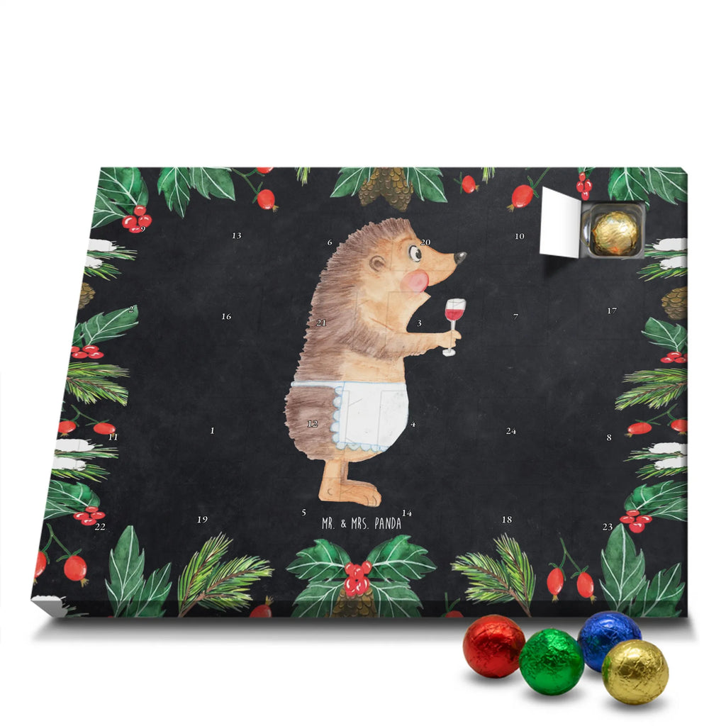 Chocolate advent calendar Hedgehog wine gift ideas, gifts, small animals, good mood, cute, funny sayings, cute animal motives, hand drawn, special gifts, card, animal lover, white wine, wine glass, drinking wine, red wine, wine saying, wine decoration, gift wine drinker, gift wine lover