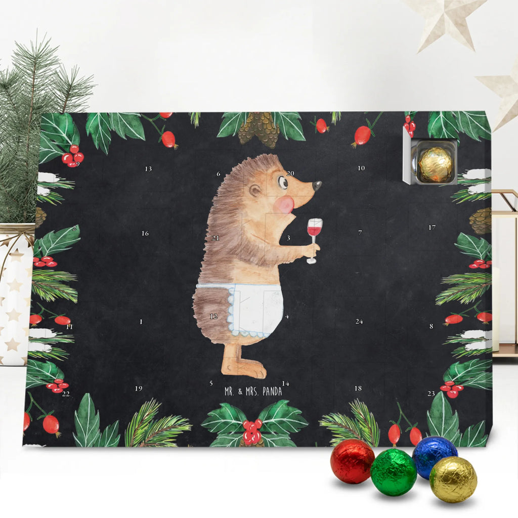 Chocolate advent calendar Hedgehog wine gift ideas, gifts, small animals, good mood, cute, funny sayings, cute animal motives, hand drawn, special gifts, card, animal lover, white wine, wine glass, drinking wine, red wine, wine saying, wine decoration, gift wine drinker, gift wine lover