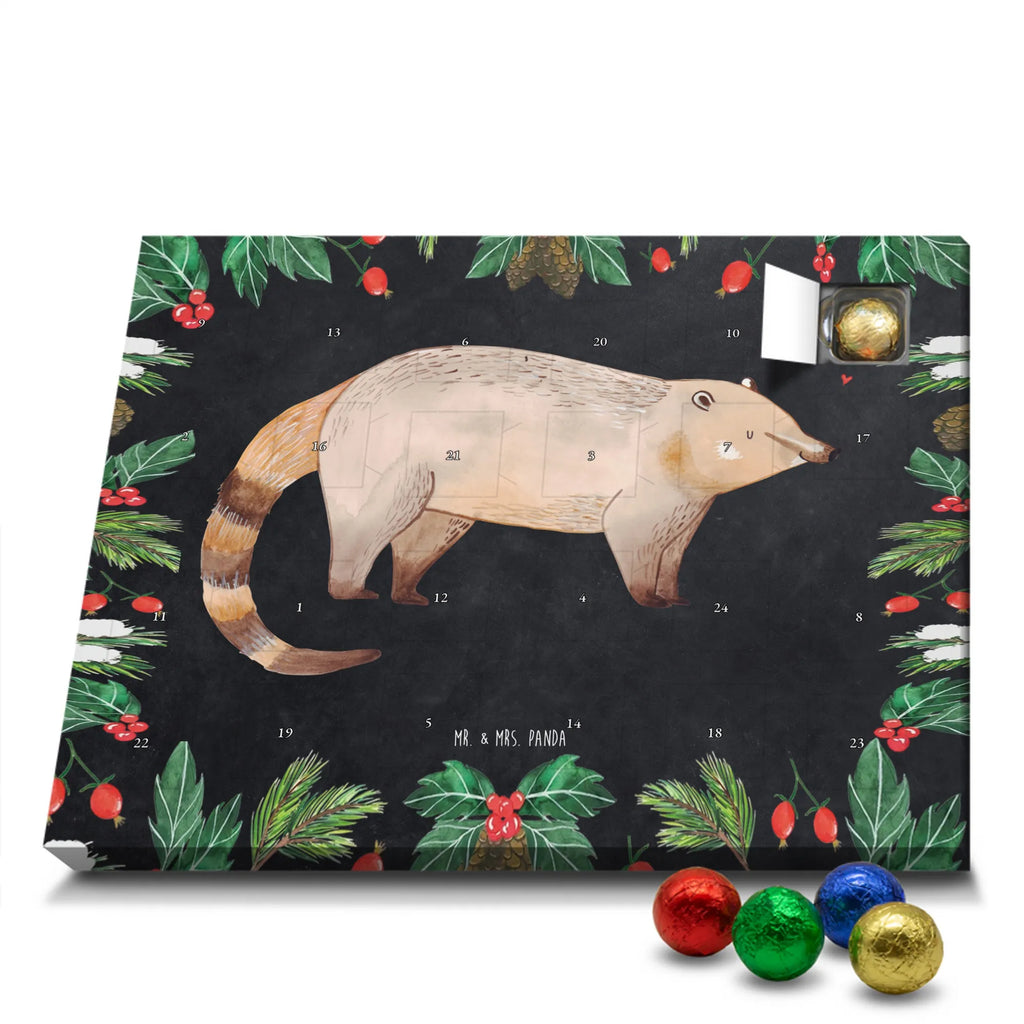 Chocolate advent calendar Coati gift ideas, gifts, small animals, good mood, cute, funny sayings, cute animal motives, hand drawn, special gifts, card, animal lover, Nose bear, trunk bear