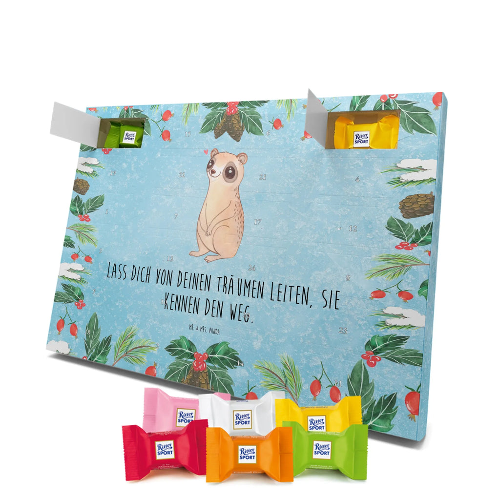 Chocolate advent calendar Slow loris Happy gift ideas, gifts, small animals, good mood, cute, funny sayings, cute animal motives, hand drawn, special gifts, card, animal lover