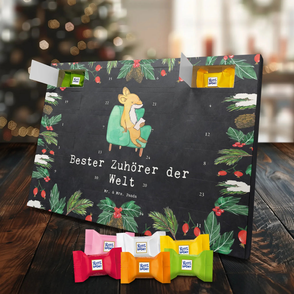 Chocolate advent calendar Fox Best listener in the world gift, birthday, gift idea, birthday present, giving, thank you, for, make you happy, gift tip, listening ear, friend, helpful, help, Listener