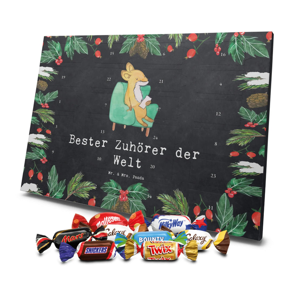 Chocolate advent calendar Fox Best listener in the world gift, birthday, gift idea, birthday present, giving, thank you, for, make you happy, gift tip, listening ear, friend, helpful, help, Listener