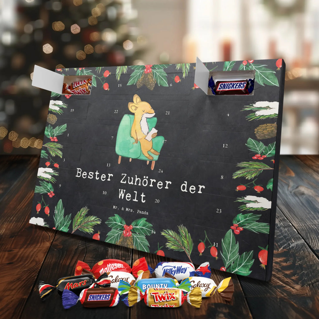Chocolate advent calendar Fox Best listener in the world gift, birthday, gift idea, birthday present, giving, thank you, for, make you happy, gift tip, listening ear, friend, helpful, help, Listener