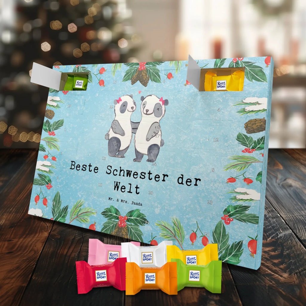 Chocolate advent calendar panda best sister in the world gift, birthday, gift idea, birthday present, giving, thank you, for, make you happy, gift tip, Gift, Best, Daughter, Siblings, Trifle, Sisters, Children