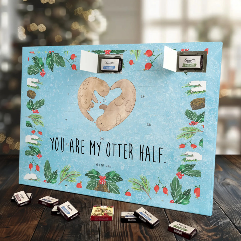 Chocolate advent calendar otter Heart mammal, predator, gifts for people in love, gift ideas for animal lovers, animal, aquatic animal, marten, otter gifts, water mammal, water, water animal, sea otter, animal lover, European otter, baby otter, heart, anniversary, love gift, life together, wedding day, proof of love, better half