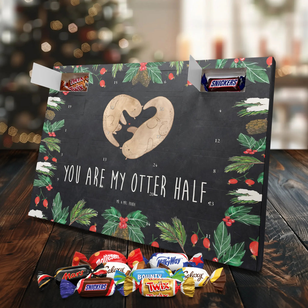 Chocolate advent calendar otter Heart mammal, predator, gifts for people in love, gift ideas for animal lovers, animal, aquatic animal, marten, otter gifts, water mammal, water, water animal, sea otter, animal lover, European otter, baby otter, heart, anniversary, love gift, life together, wedding day, proof of love, better half
