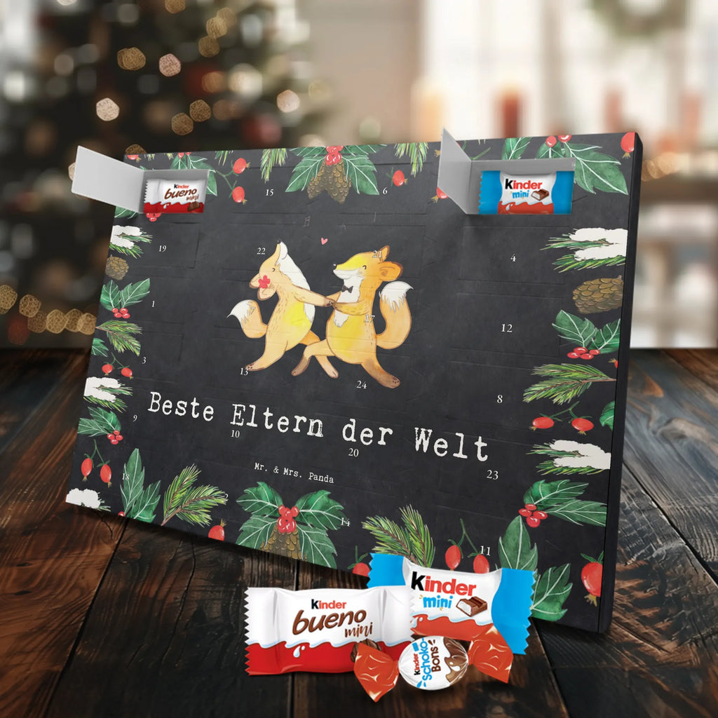 Chocolate advent calendar Fox Best parents in the world gift, birthday, gift idea, birthday present, giving, thank you, for, make you happy, gift tip, mom and dad, parents, parents couple, producer