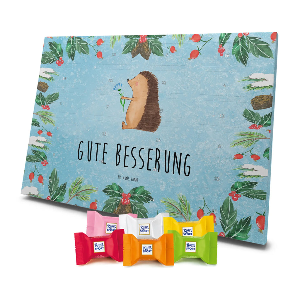 Chocolate advent calendar Hedgehog Flower gift ideas, gifts, small animals, good mood, cute, funny sayings, cute animal motives, hand drawn, special gifts, card, animal lover, hospital, illness, get well soon, recovery wishes, sick, visit