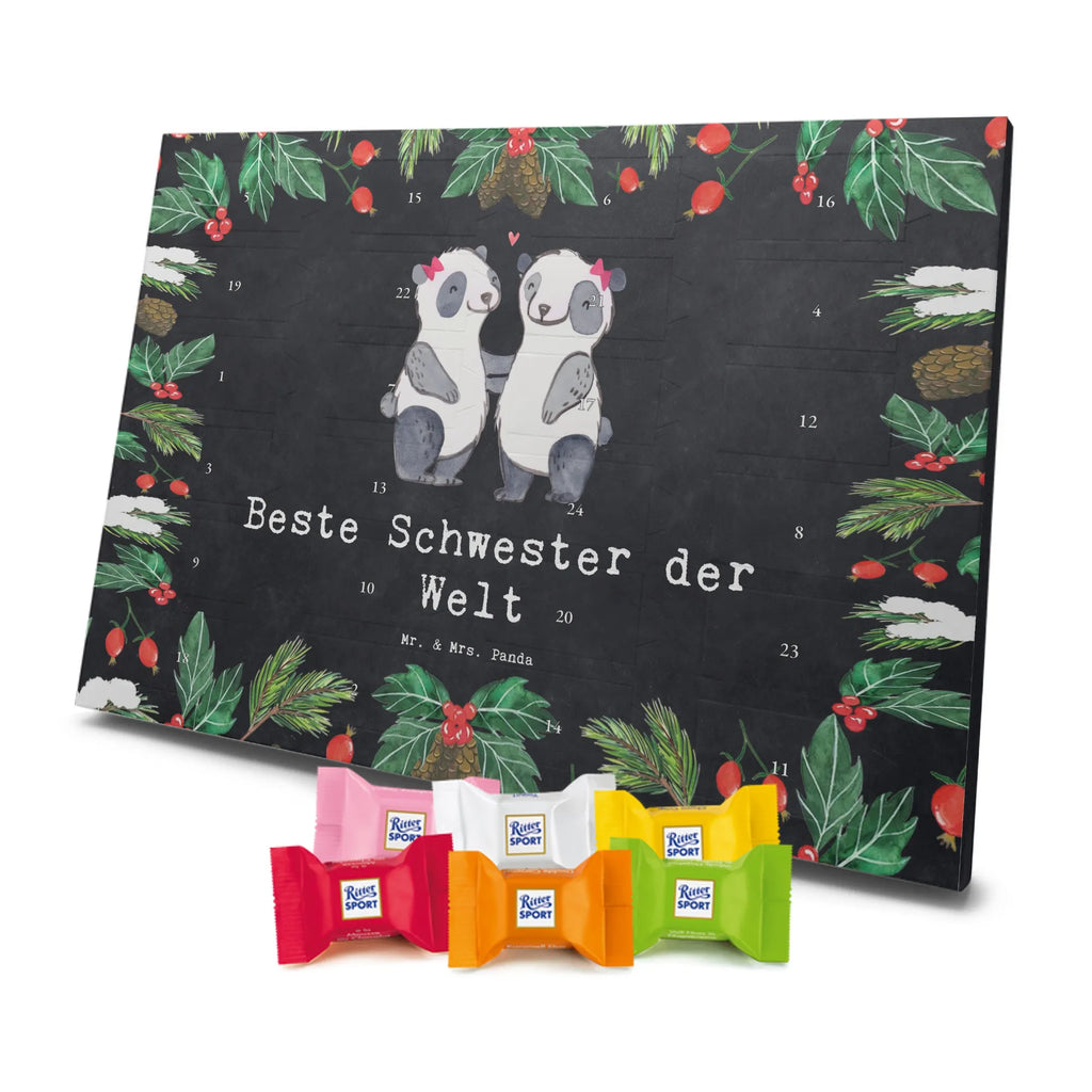 Chocolate advent calendar panda best sister in the world gift, birthday, gift idea, birthday present, giving, thank you, for, make you happy, gift tip, Gift, Best, Daughter, Siblings, Trifle, Sisters, Children