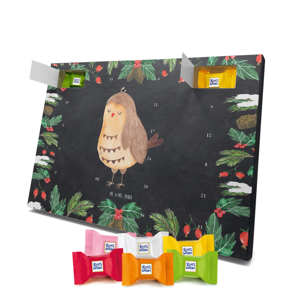 Chocolate advent calendar Owl Satisfied illustrated, nocturnal, romantic gift, gift ideas, birthday present, forest animal, bird, owl decor, Owl saying, Pun funny, Saying beautiful, Romantic, Owl deco, Wedding anniversary gift, Love saying
