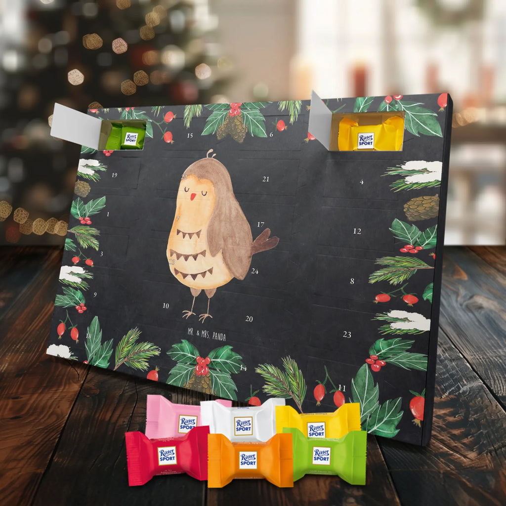 Chocolate advent calendar Owl Satisfied illustrated, nocturnal, romantic gift, gift ideas, birthday present, forest animal, bird, owl decor, Owl saying, Pun funny, Saying beautiful, Romantic, Owl deco, Wedding anniversary gift, Love saying