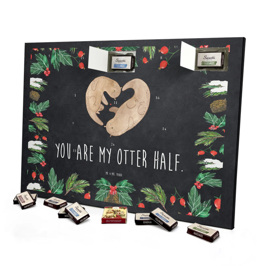 Chocolate advent calendar otter Heart mammal, predator, gifts for people in love, gift ideas for animal lovers, animal, aquatic animal, marten, otter gifts, water mammal, water, water animal, sea otter, animal lover, European otter, baby otter, heart, anniversary, love gift, life together, wedding day, proof of love, better half