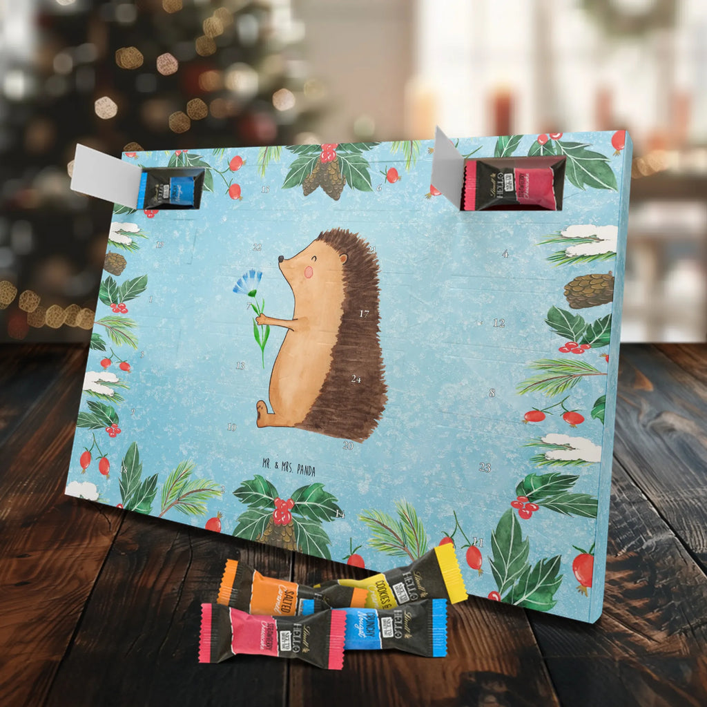Chocolate advent calendar Hedgehog Flower gift ideas, gifts, small animals, good mood, cute, funny sayings, cute animal motives, hand drawn, special gifts, card, animal lover, hospital, illness, get well soon, recovery wishes, sick, visit
