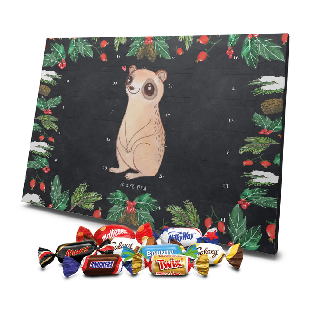Chocolate advent calendar Slow loris Happy gift ideas, gifts, small animals, good mood, cute, funny sayings, cute animal motives, hand drawn, special gifts, card, animal lover