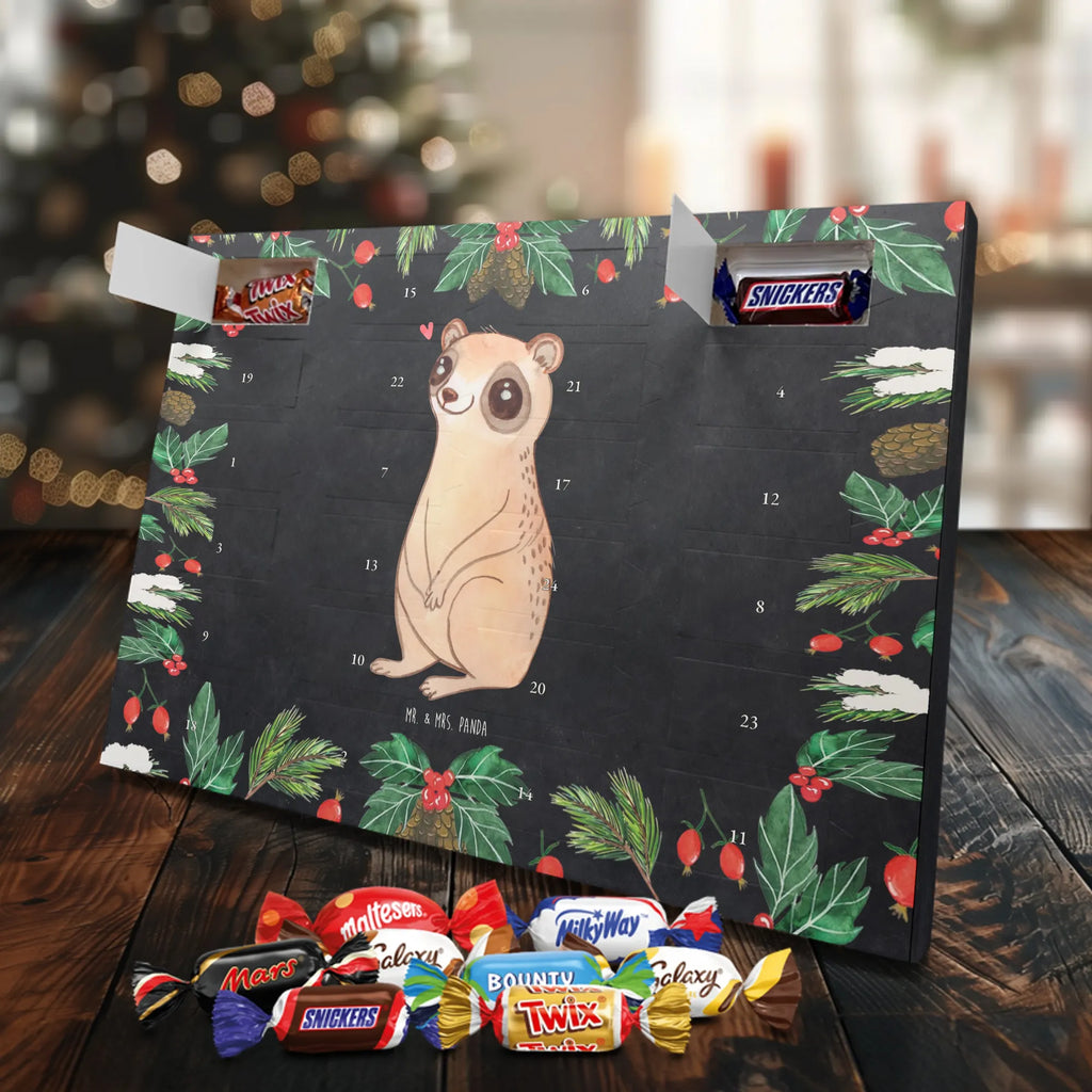 Chocolate advent calendar Slow loris Happy gift ideas, gifts, small animals, good mood, cute, funny sayings, cute animal motives, hand drawn, special gifts, card, animal lover