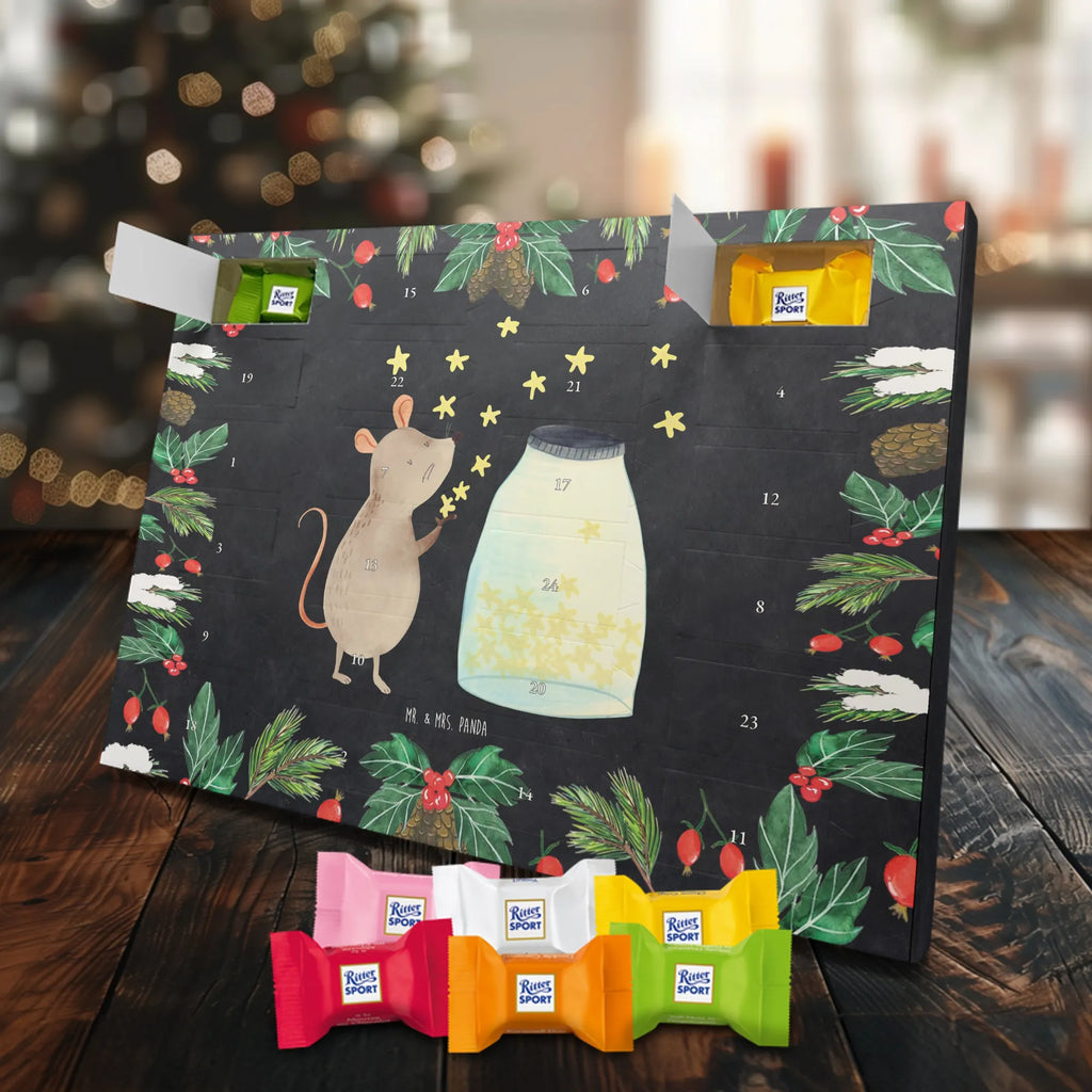 Chocolate advent calendar Mouse Stars gift ideas, gifts, small animals, good mood, cute, funny sayings, cute animal motives, hand drawn, special gifts, card, animal lover, birthday, Mouse, wish, baptism, child birthday, child, first child, stars, baptism gift, pregnancy, hope, birth