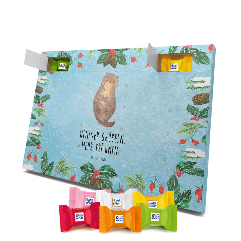 Chocolate advent calendar otter shell mammal, predator, gifts for people in love, gift ideas for animal lovers, animal, aquatic animal, marten, otter gifts, water mammal, water, water animal, sea otter, animal lover, European otter, baby otter, dreaming, daydreaming, brooding, otter love