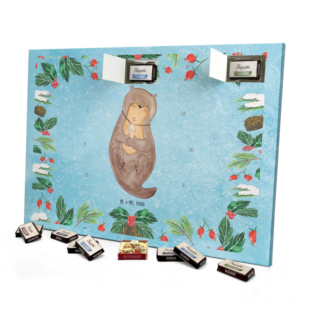 Chocolate advent calendar otter shell mammal, predator, gifts for people in love, gift ideas for animal lovers, animal, aquatic animal, marten, otter gifts, water mammal, water, water animal, sea otter, animal lover, European otter, baby otter, dreaming, daydreaming, brooding, otter love