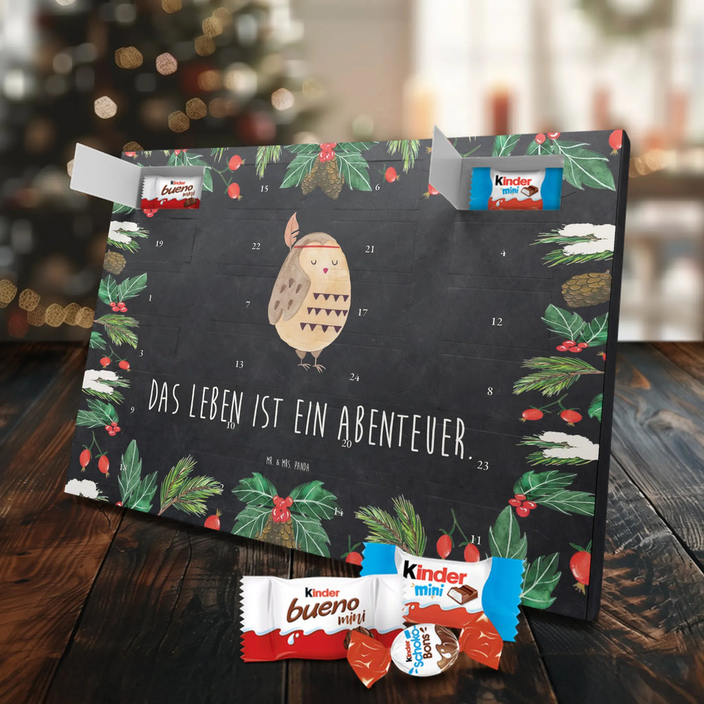 Chocolate advent calendar Owl feather headdress illustrated, nocturnal, romantic gift, gift ideas, birthday present, forest animal, bird, owl decor, Indian saying, Owl decoration, Life is an adventure, Feather decoration, Travel saying, Decoration, Beautiful saying