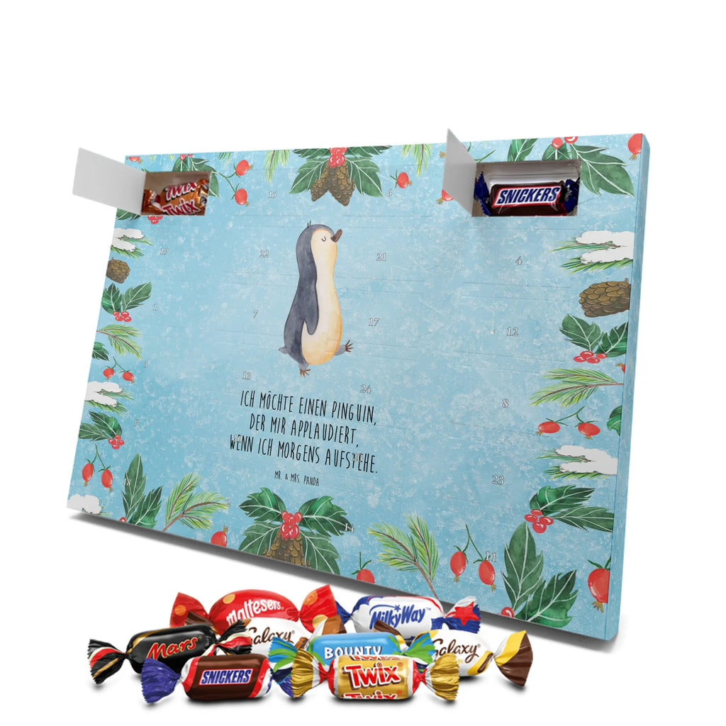Chocolate advent calendar Penguin march North Pole, Penguins, penguins, late riser, early riser