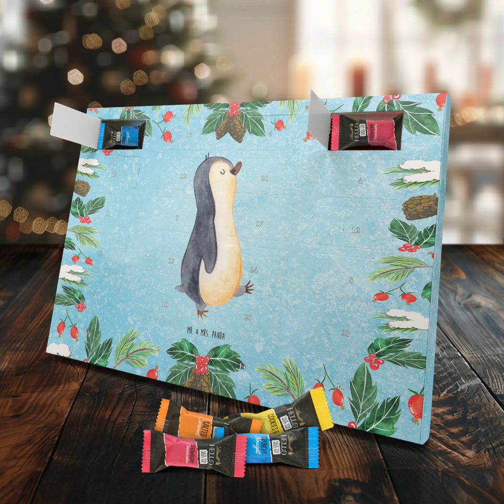 Chocolate advent calendar Penguin march North Pole, Penguins, penguins, late riser, early riser