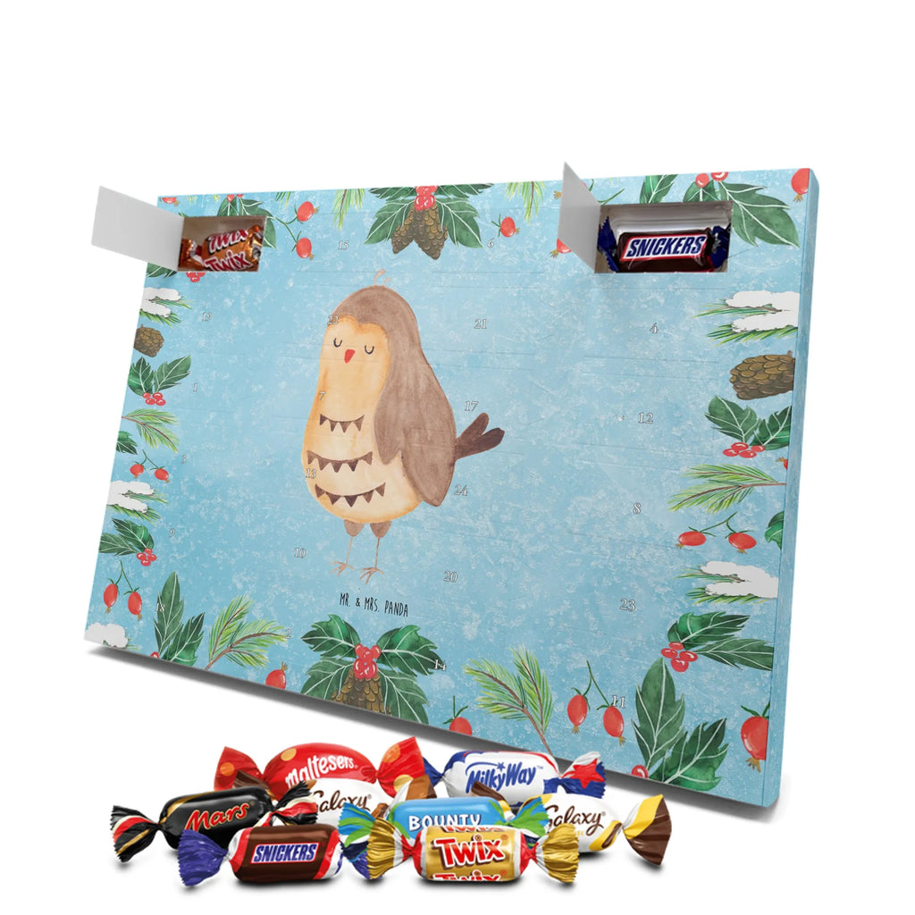 Chocolate advent calendar Owl Satisfied illustrated, nocturnal, romantic gift, gift ideas, birthday present, forest animal, bird, owl decor, Owl saying, Pun funny, Saying beautiful, Romantic, Owl deco, Wedding anniversary gift, Love saying
