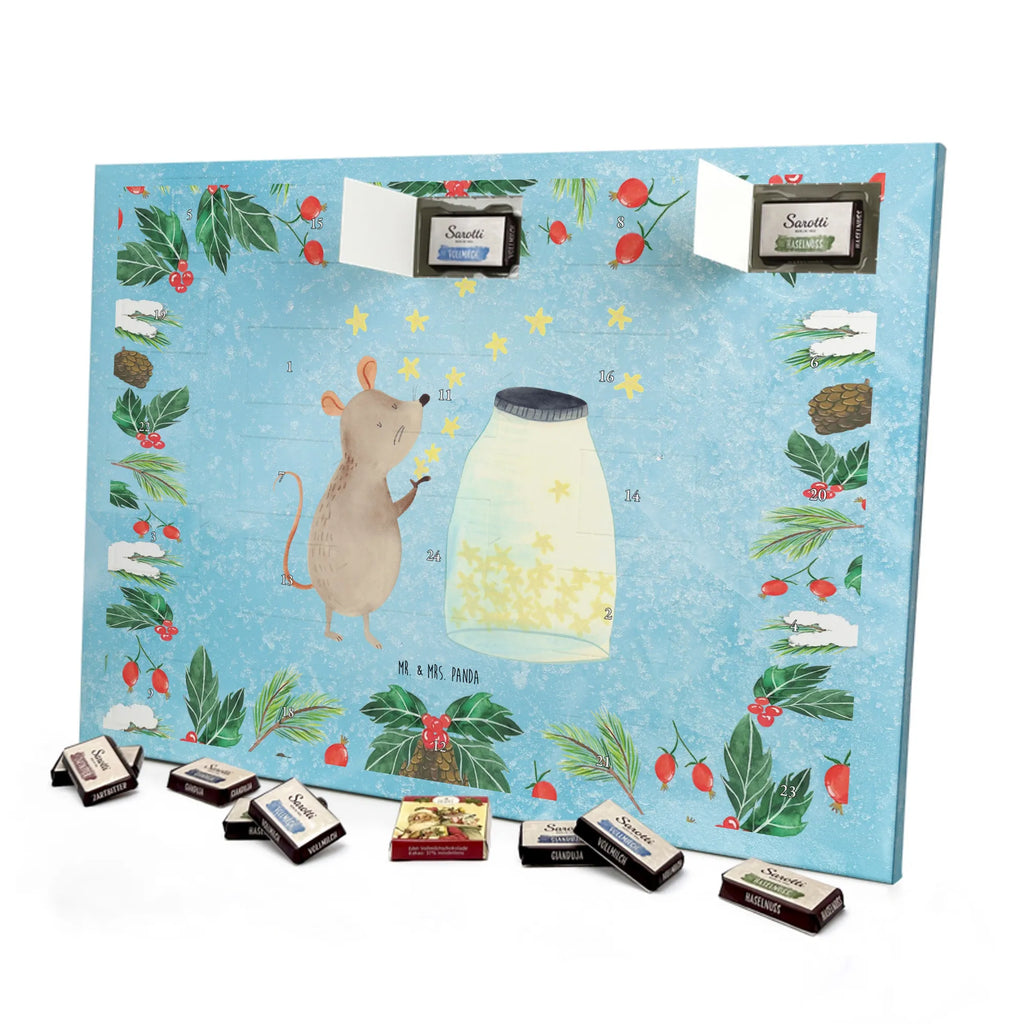 Chocolate advent calendar Mouse Stars gift ideas, gifts, small animals, good mood, cute, funny sayings, cute animal motives, hand drawn, special gifts, card, animal lover, birthday, Mouse, wish, baptism, child birthday, child, first child, stars, baptism gift, pregnancy, hope, birth