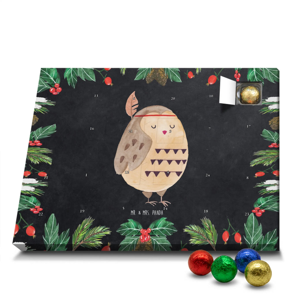 Chocolate advent calendar Owl feather headdress illustrated, nocturnal, romantic gift, gift ideas, birthday present, forest animal, bird, owl decor, Indian saying, Owl decoration, Life is an adventure, Feather decoration, Travel saying, Decoration, Beautiful saying