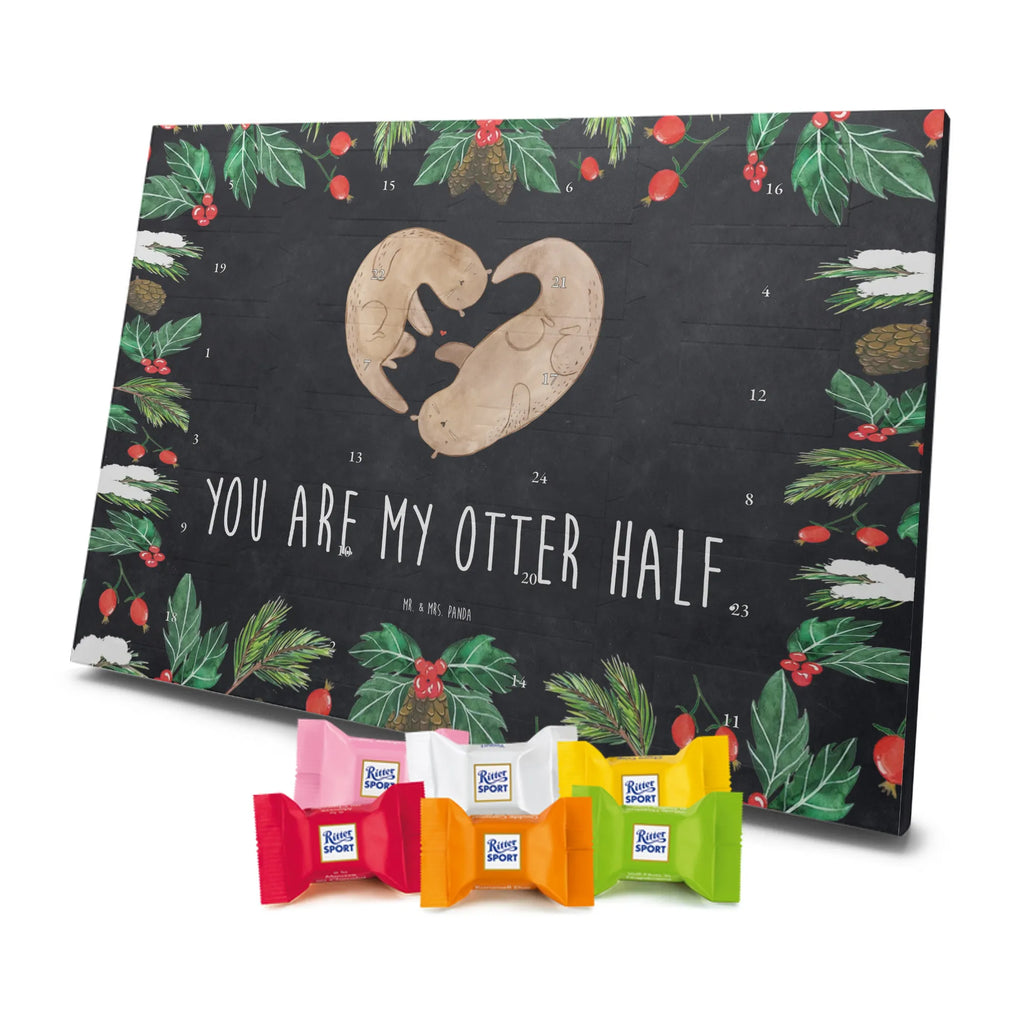 Chocolate advent calendar otter Heart mammal, predator, gifts for people in love, gift ideas for animal lovers, animal, aquatic animal, marten, otter gifts, water mammal, water, water animal, sea otter, animal lover, European otter, baby otter, heart, anniversary, love gift, life together, wedding day, proof of love, better half