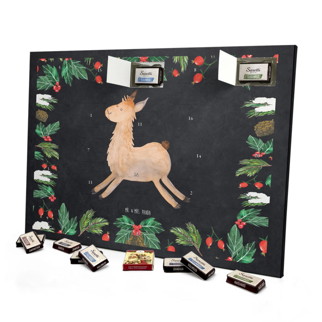 Chocolate advent calendar lama Jump Llama, alpaca, trendy animal, favourite day, graduation, luck, heartache, new start, good morning, llamas, exam, girlfriend
