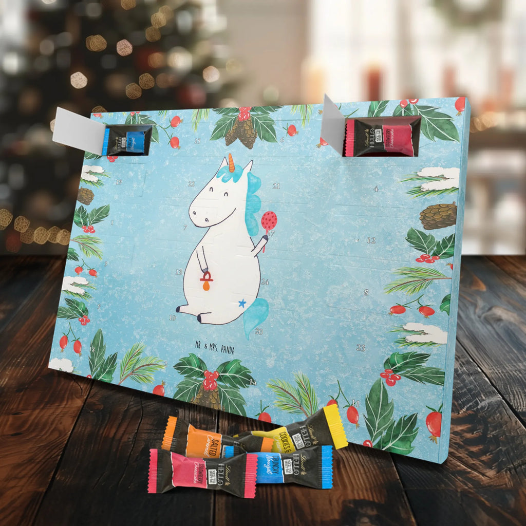 Chocolate advent calendar unicorn infant mother, offspring, first child, baby happiness, birthday, birth present, parents, birth gift, birth
