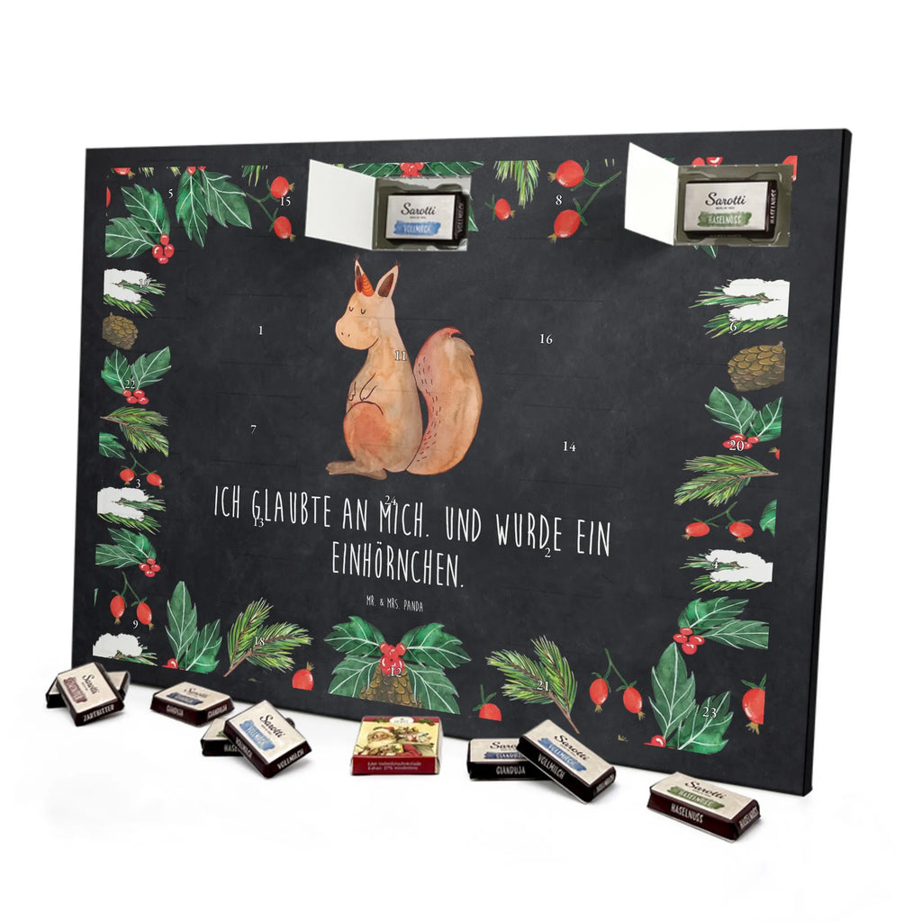 Chocolate advent calendar unicorn Believe squirrel