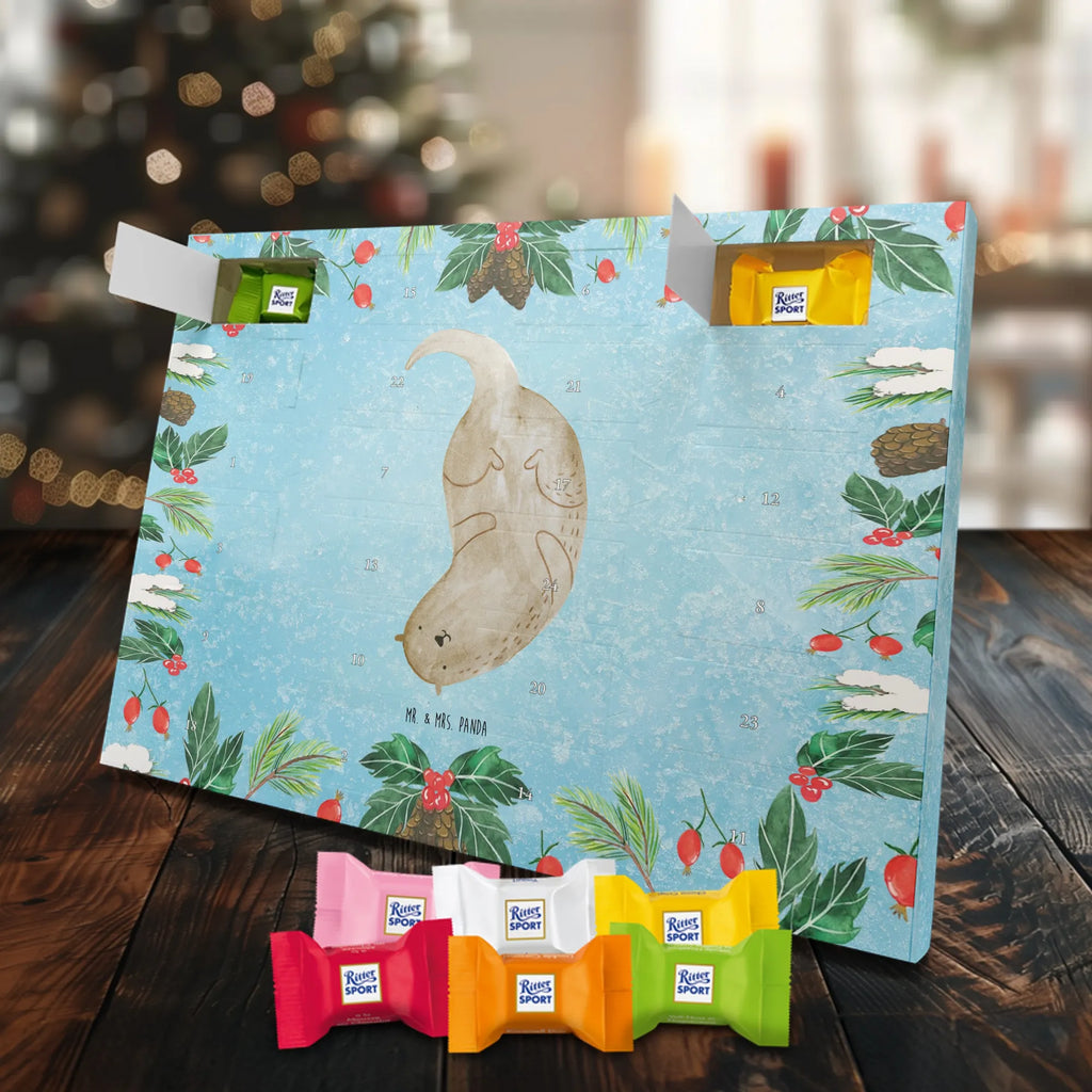 Chocolate advent calendar otter upside down mammal, predator, gifts for people in love, gift ideas for animal lovers, animal, aquatic animal, marten, otter gifts, water mammal, water, water animal, sea otter, animal lover, European otter, baby otter, Otter Sea Otter Lake Otter