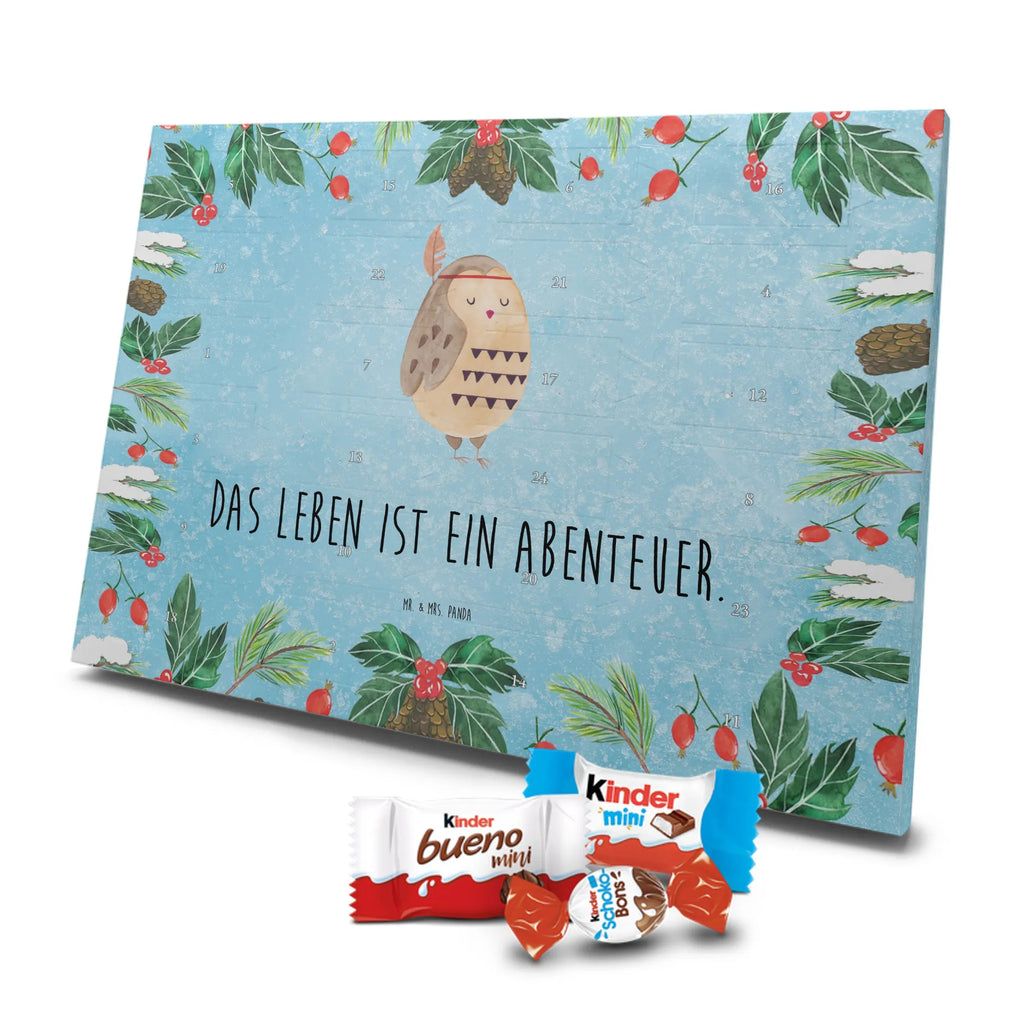 Chocolate advent calendar Owl feather headdress illustrated, nocturnal, romantic gift, gift ideas, birthday present, forest animal, bird, owl decor, Indian saying, Owl decoration, Life is an adventure, Feather decoration, Travel saying, Decoration, Beautiful saying