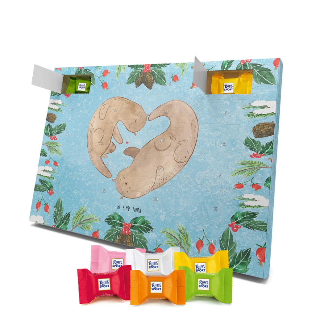 Chocolate advent calendar otter Heart mammal, predator, gifts for people in love, gift ideas for animal lovers, animal, aquatic animal, marten, otter gifts, water mammal, water, water animal, sea otter, animal lover, European otter, baby otter, heart, anniversary, love gift, life together, wedding day, proof of love, better half