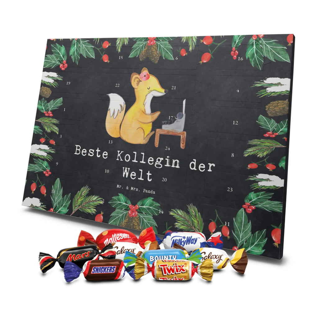Chocolate advent calendar Fox Best colleague in the world gift, birthday, gift idea, birthday present, giving, thank you, for, make you happy, gift tip, colleague, work, retirement, farewell gift, girlfriend, fellow worker, co-worker, Work colleague