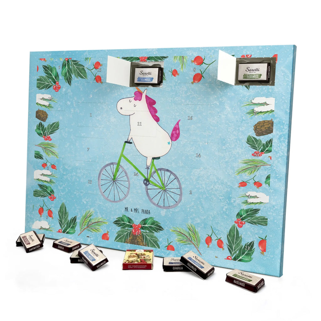 Chocolate advent calendar unicorn cyclist wheel, luxury problem, love affliction, confetti, fairy dust, cycling, cyclist gift, present, grief