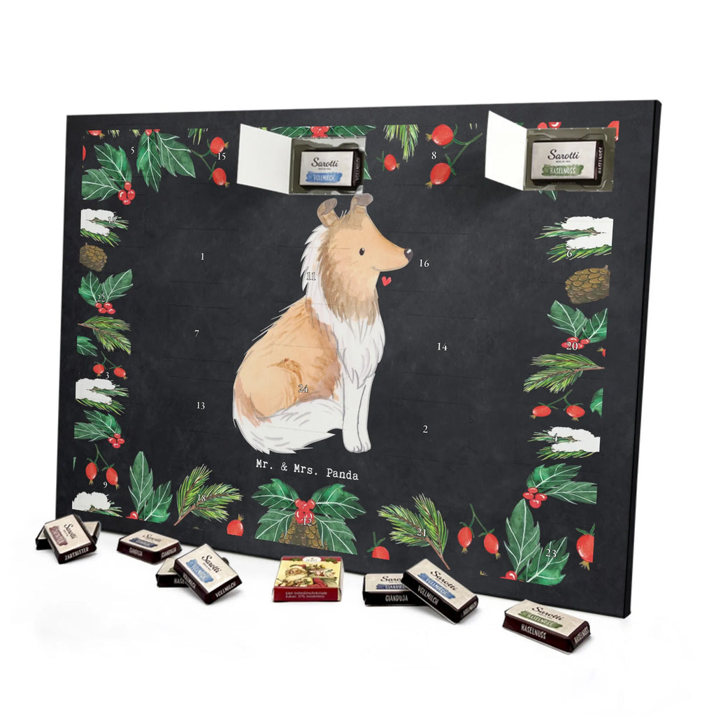 Chocolate advent calendar Long-haired Collie Moment puppy, dog owner, purebred dog, dog breed, giving, animal lover, gift