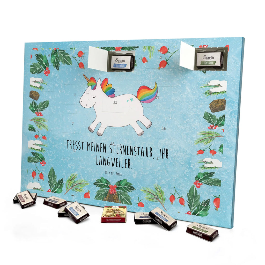 Chocolate advent calendar unicorn happy joy of life, fun, cheerful, joy
