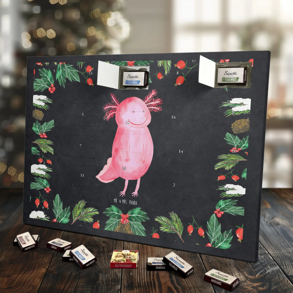 Chocolate advent calendar axolotl Happy Mexican walking fish, Axelotl, marine animals, salamander, amphibian, good mood, tail
